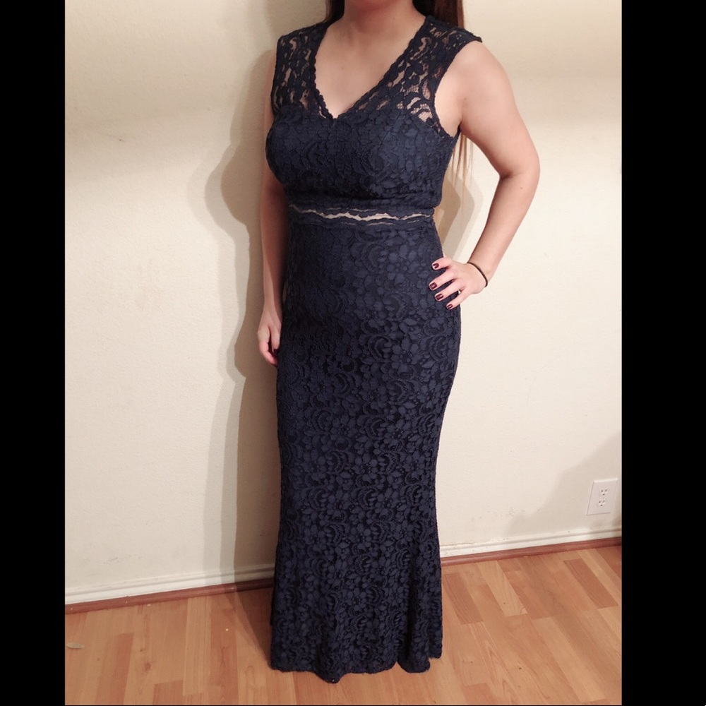 Navy Blue Prom Dress
